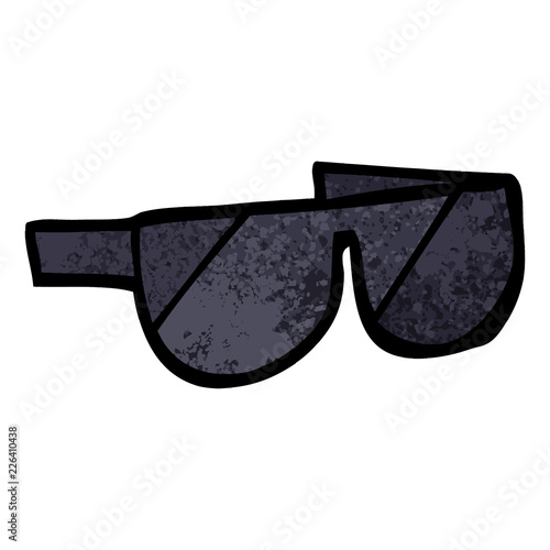 grunge textured illustration cartoon sunglasses
