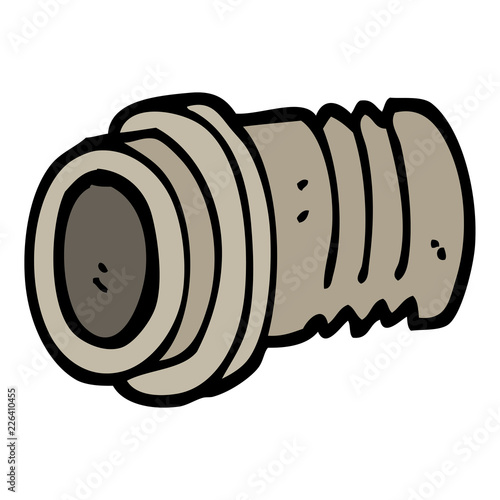 hand drawn doodle style cartoon pipe fitting