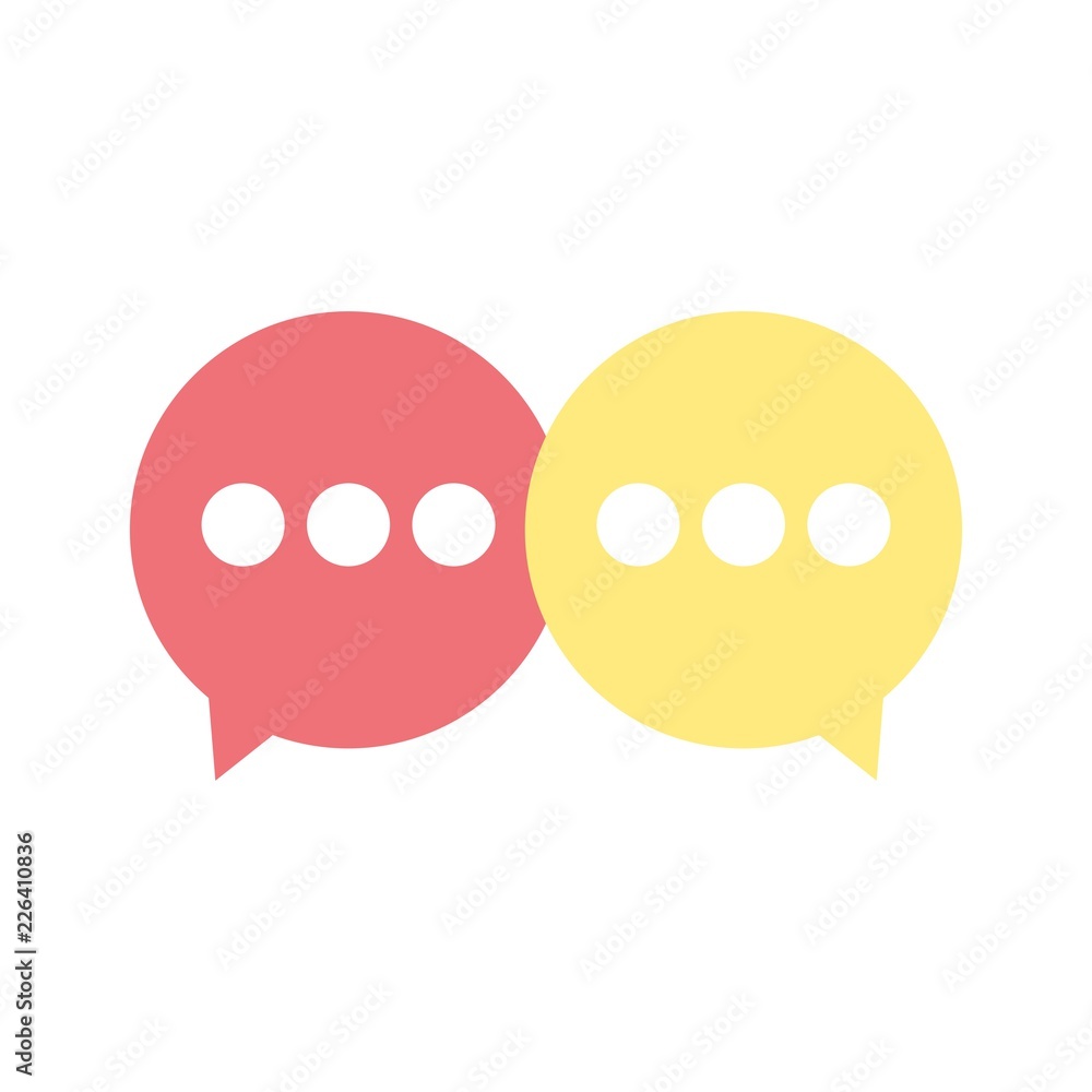 Social Talk, app, forum, social media. Vector logo template