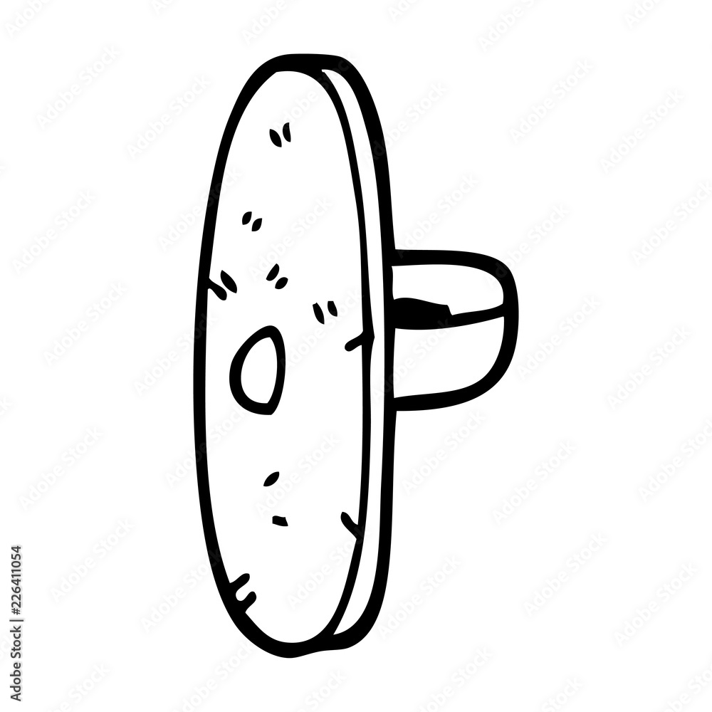 black and white cartoon medieval shield