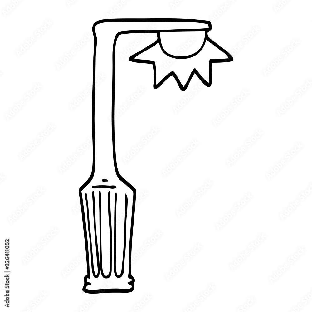 black and white cartoon lamp post black and white cartoon lamp post