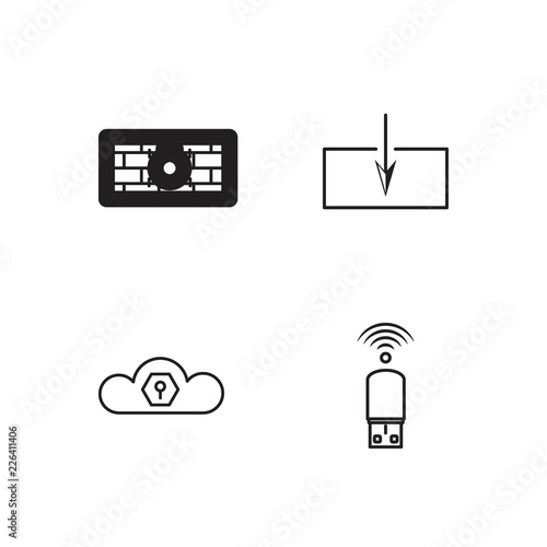 web simple outlined icons set
