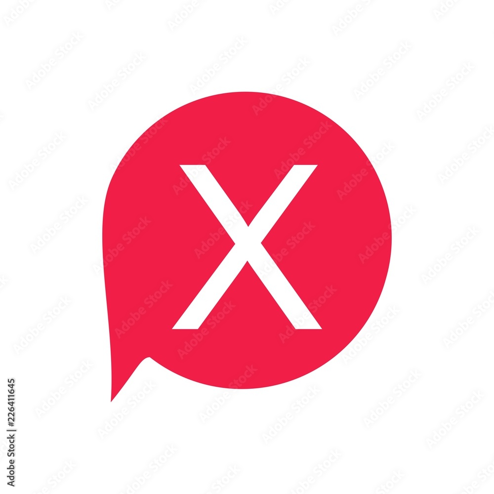 Obraz premium Talking - speech bubbles vector logo concept illustration in flat style.