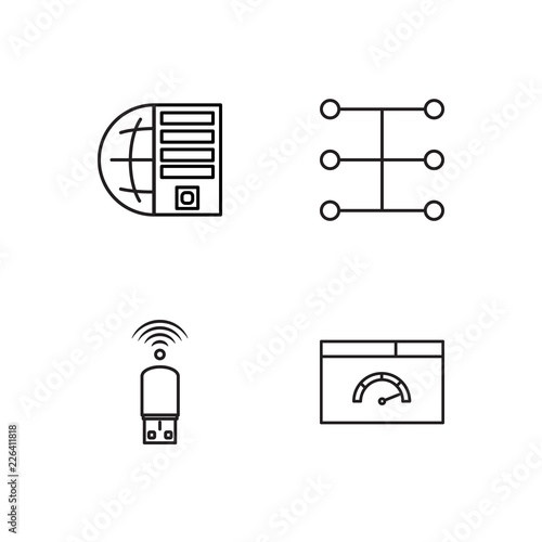 web simple outlined icons set
