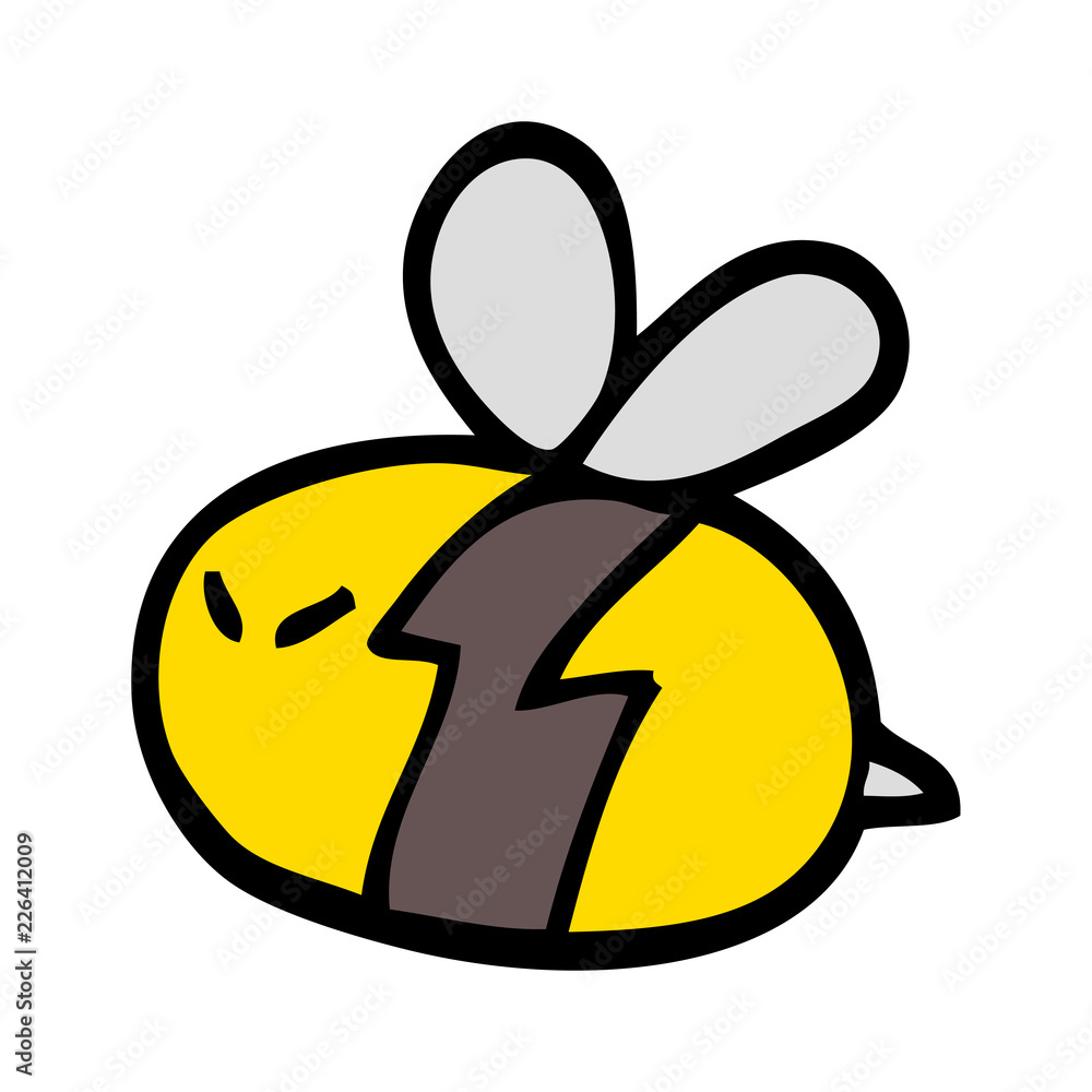hand drawn doodle style cartoon bee hand drawn doodle style cartoon bee