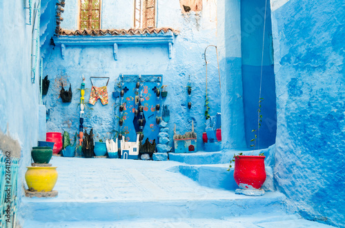 streets of the blue city chefchaouen © Oubaid
