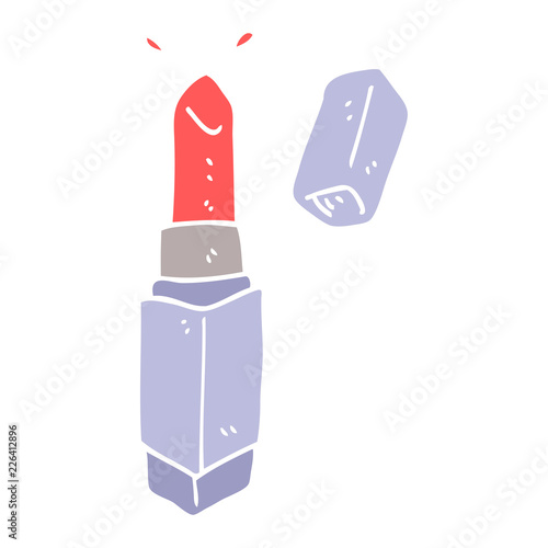 flat color illustration cartoon lipstick