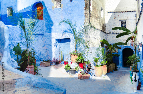 streets of the blue city chefchaouen