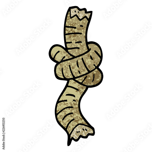 grunge textured illustration cartoon tied rope