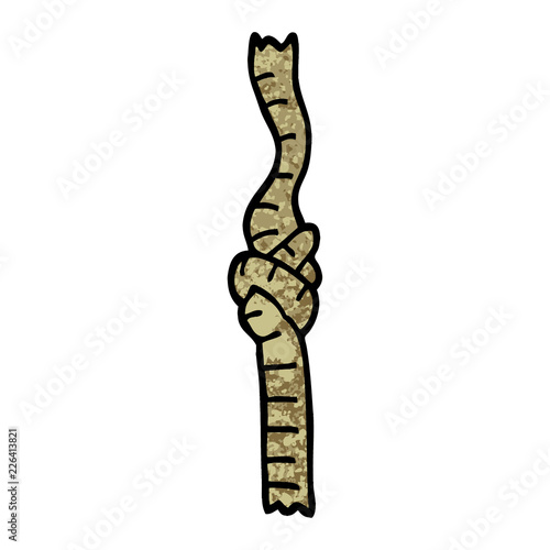 grunge textured illustration cartoon knotted rope