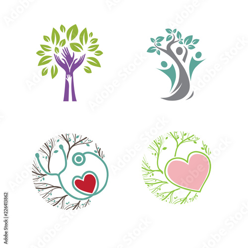 Medicine Pediatric Different Logo Set
