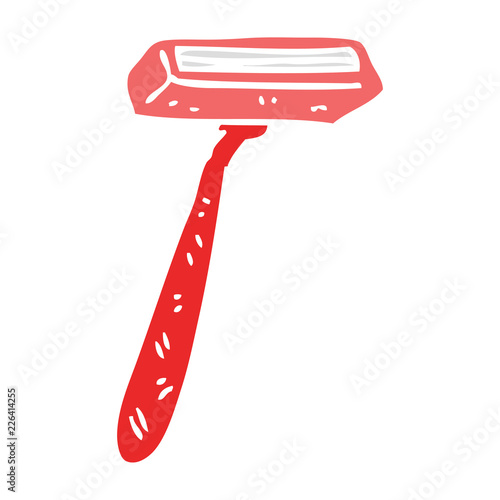 flat color illustration cartoon disposable razor