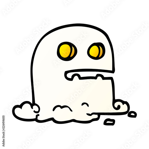 vector gradient illustration cartoon spooky ghost