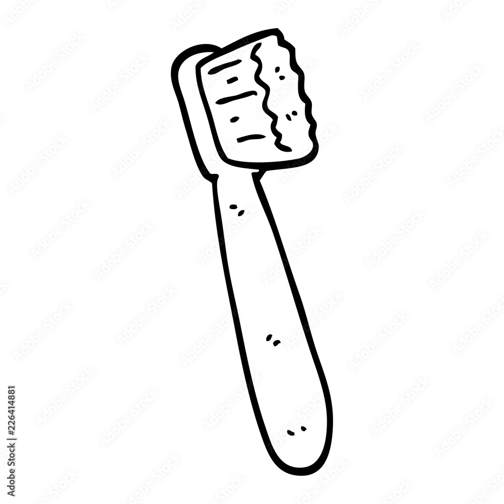 black and white cartoon tooth brush black and white cartoon tooth brush