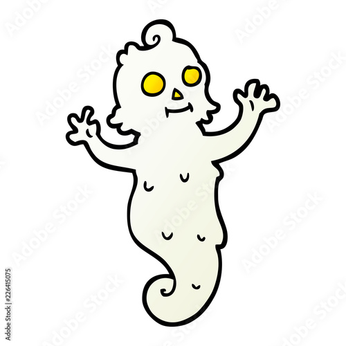 vector gradient illustration cartoon spooky ghost