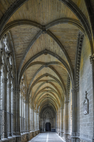 Claustro gótico de la Catedral de Pamplona, Navarra, España