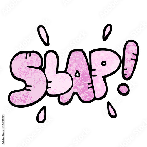 grunge textured illustration cartoon slap symbol