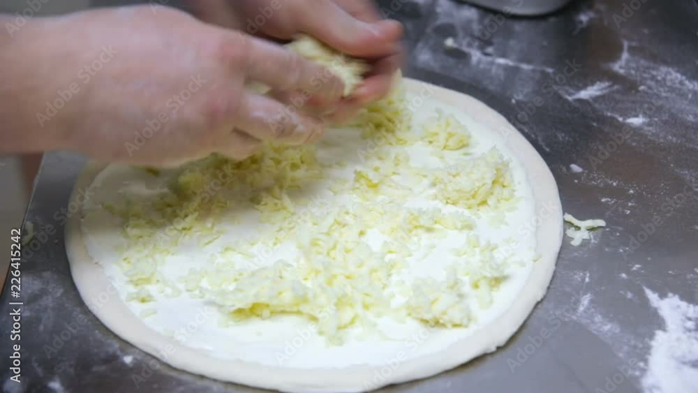 Cook sprinkle grated cheese pizza dough. Cheese is the main ingredient of pizza. Cook sprinkle grated cheese pizza dough. Cheese is the main ingredient of pizza.