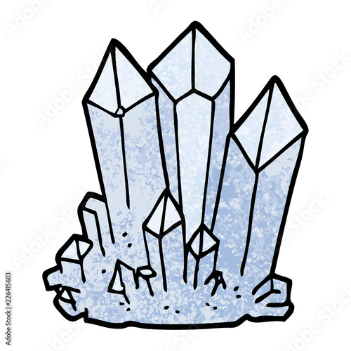 grunge textured illustration cartoon natural crystals