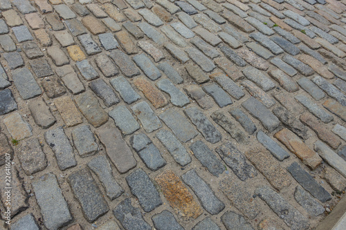 classic cobblestone city street
