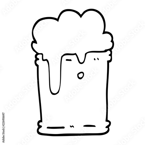 black and white cartoon fizzy drink