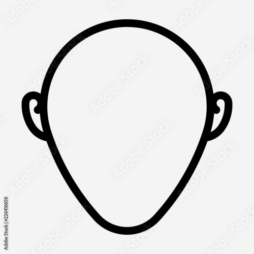 Outline face pixel perfect vector icon