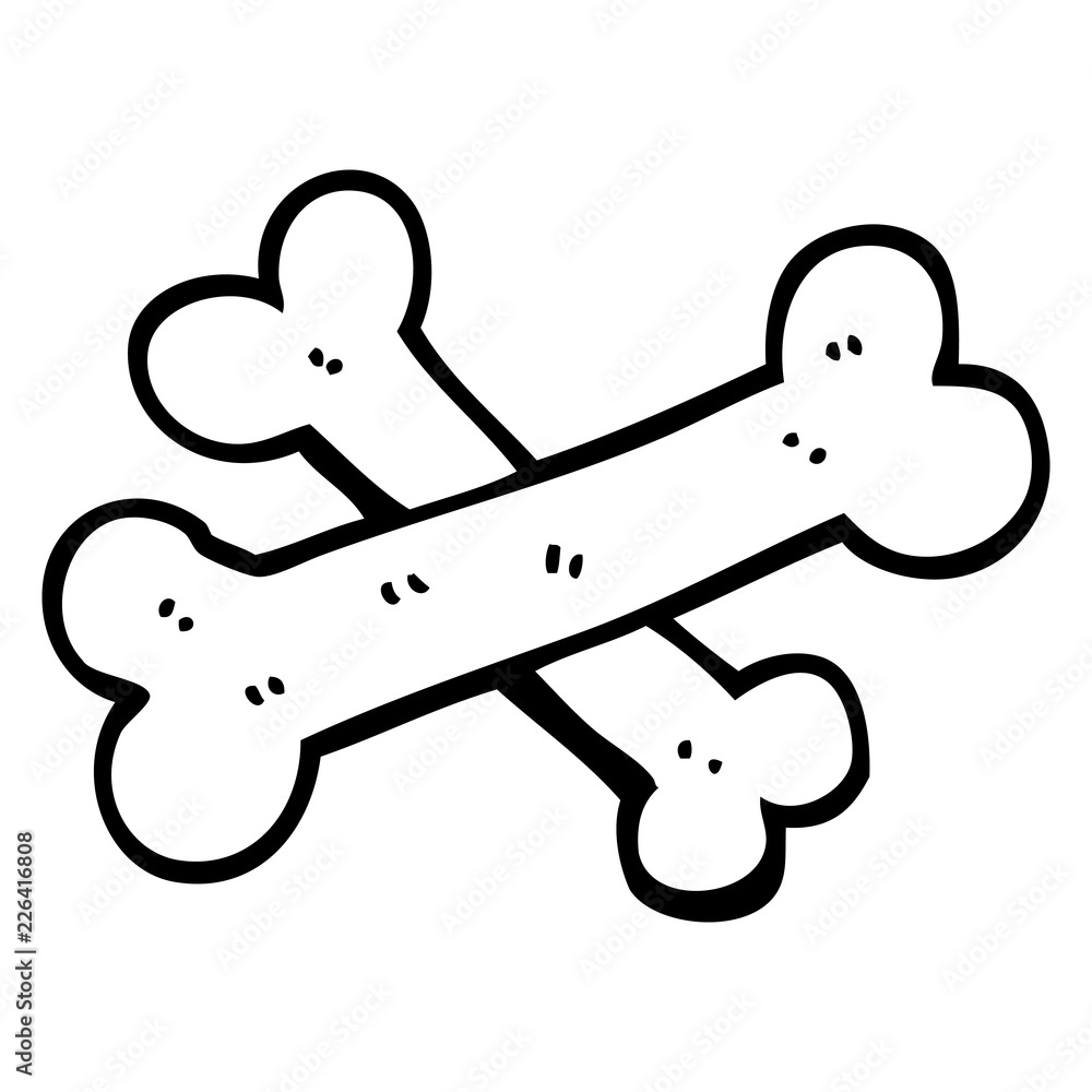 crossed bones black and white cartoon crossed bones black and white cartoon