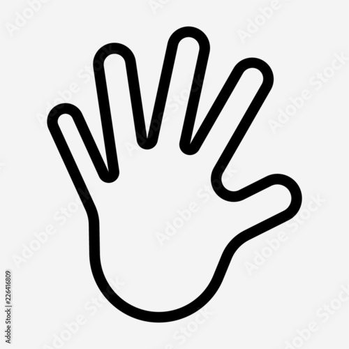 Outline hand pixel perfect vector icon