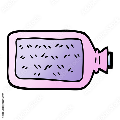 vector gradient illustration cartoon hot water bottle