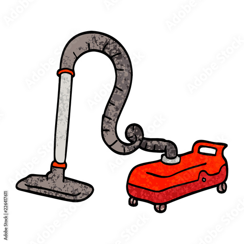 grunge textured illustration cartoon vacuum hoover