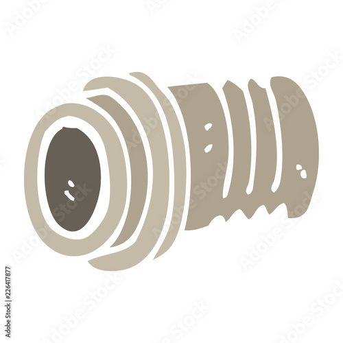 flat color illustration cartoon pipe fitting