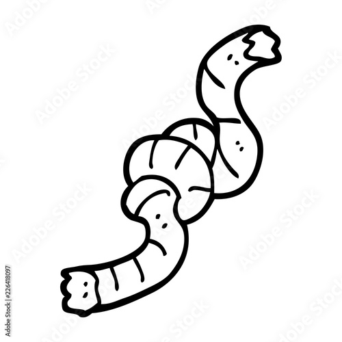 black and white cartoon knotted rope