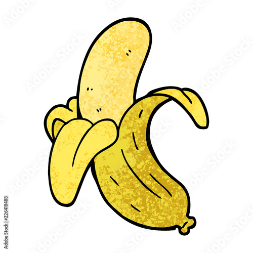 grunge textured illustration cartoon banana