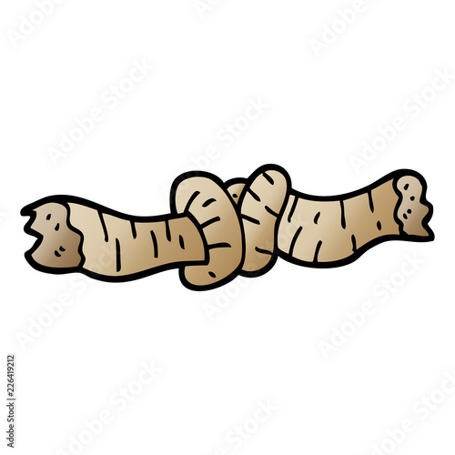 vector gradient illustration cartoon tied rope