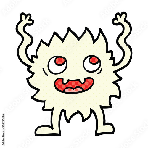 comic book style cartoon funny furry monster