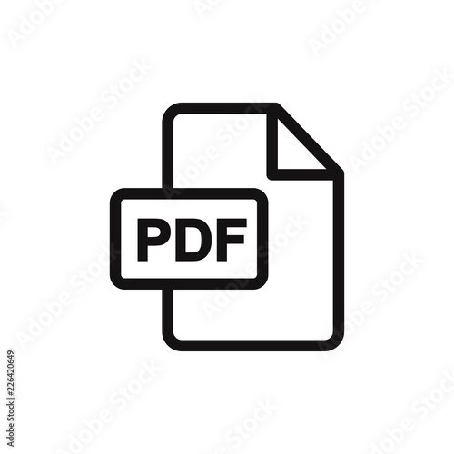 PDF vector icon photo