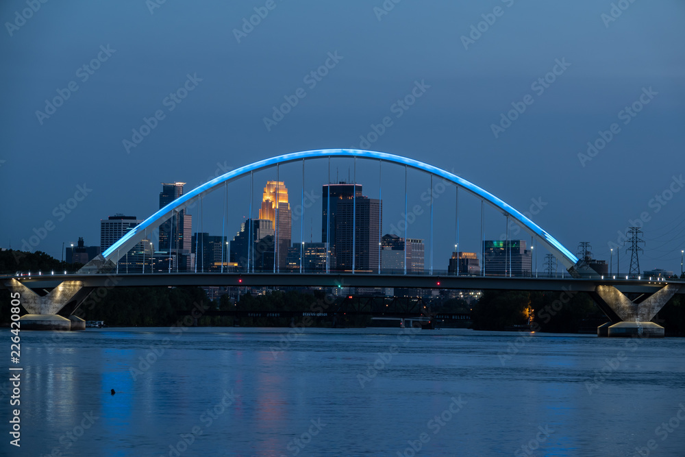 Fototapeta premium Lowery Bridge River Night 8