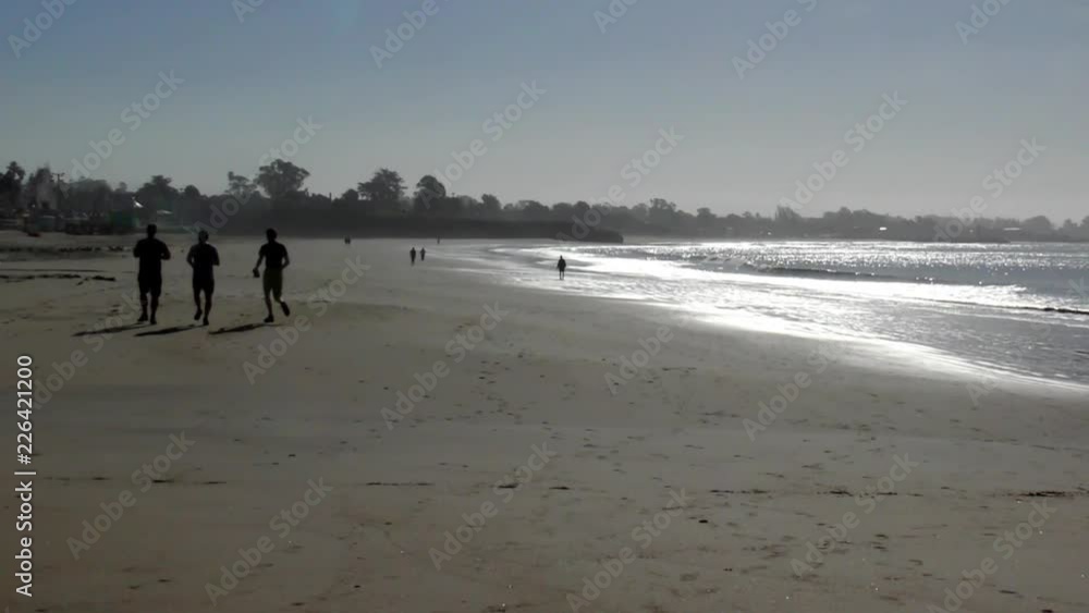Santa Cruz, Powell Beach on the northern Monterey Bay in Santa Cruz County, California, USA, circa June 2017 Santa Cruz, Powell Beach on the northern Monterey Bay in Santa Cruz County, California, USA, circa June 2017
