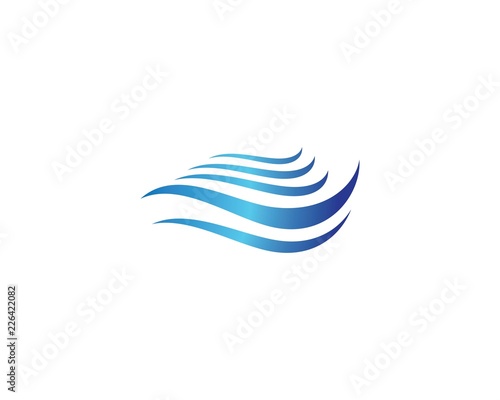 Water wave logo illustration