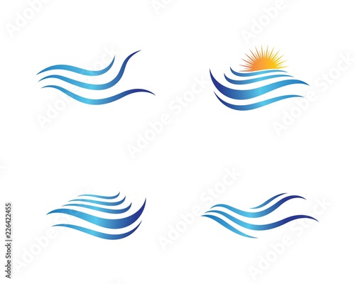Water wave logo illustration