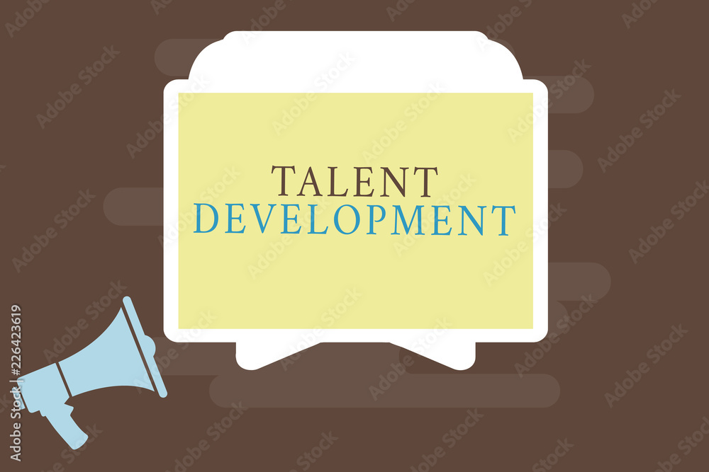Writing note showing Talent Development. Business photo showcasing Building Skills Abilities Improving Potential Leader. Writing note showing Talent Development. Business photo showcasing Building Skills Abilities Improving Potential Leader.