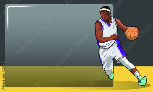Basketball Player - blank template background