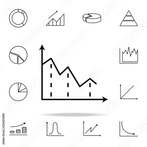 area chart line icon. Chart and diagram icons universal set for web and mobile