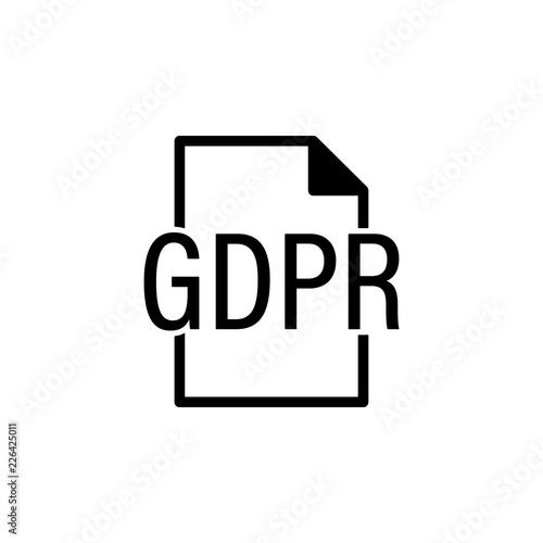 GDPR, document icon. Element of gdpr icon for mobile concept and web apps.Detailed GDPR, document icon can be used for web and mobile