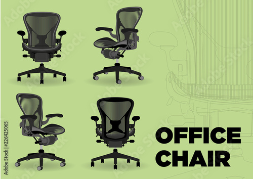 Office chair vector