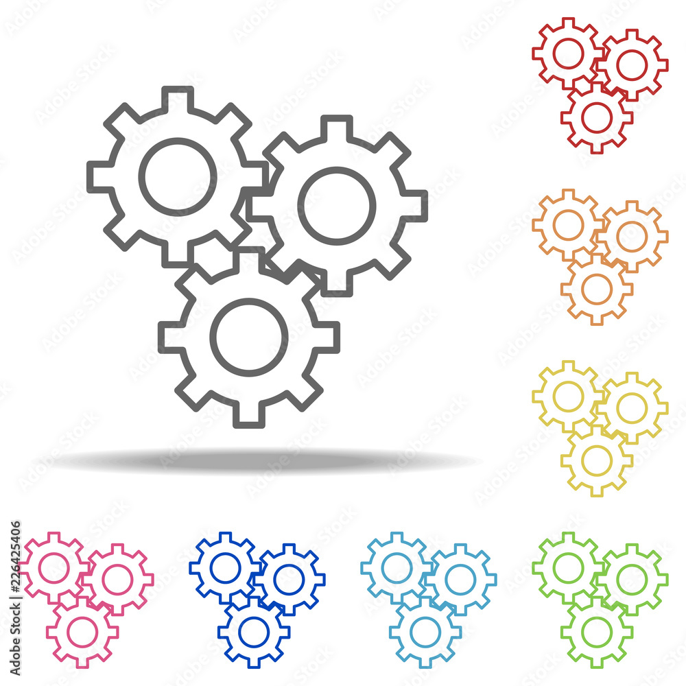 mechanism icon. Elements of Finance and chart in multi colored icons. Simple icon for websites, web design, mobile app, info graphics