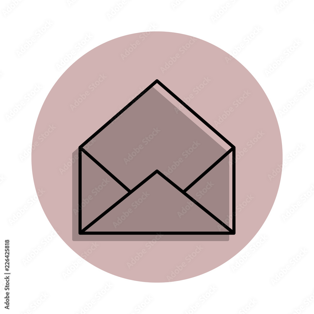 open envelope icon in badge style. One of Media, Press collection icon can be used for UI, UX open envelope icon in badge style. One of Media, Press collection icon can be used for UI, UX