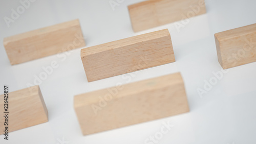wooden blocks  on white background