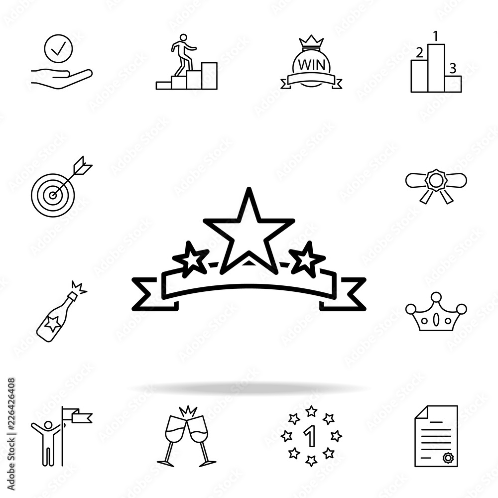 stars on the tape icon. Succes and awards icons universal set for web and mobile