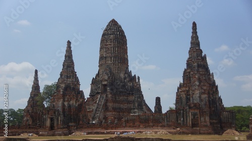 Striking restored ruins of a 17th-century royal Buddhist temple in a picturesque, riverside setting - Wat Chai Wattanaram